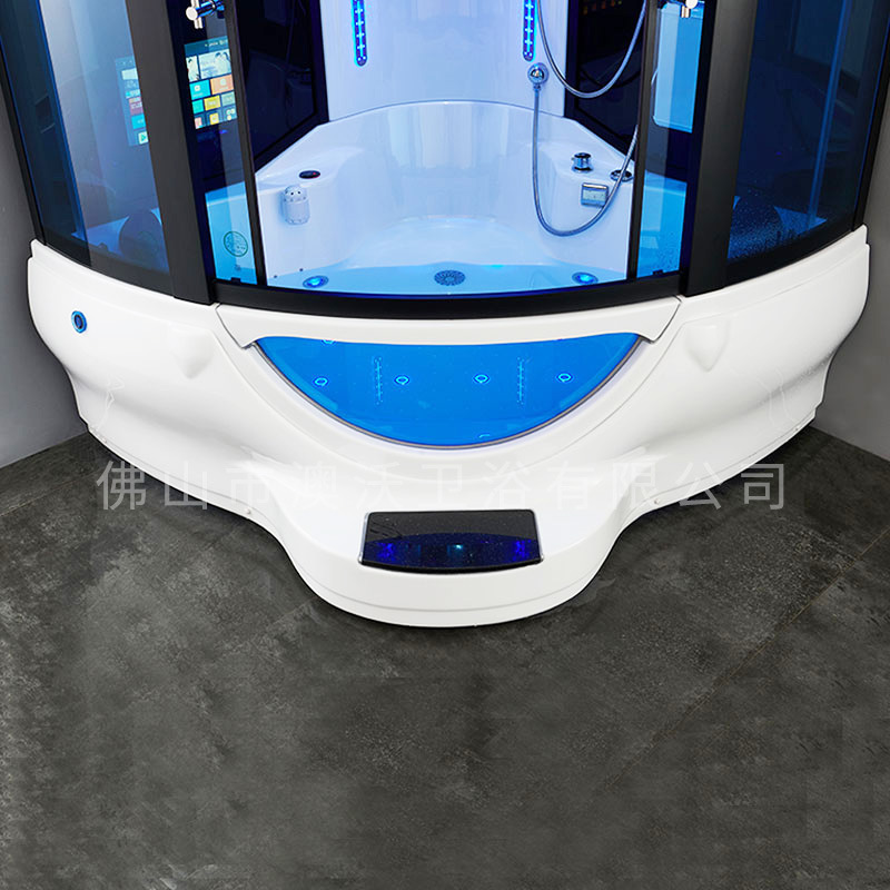 Sala de vapor en forma de abanico arco integrado de la sala de sauna de ducha de vapor húmedo y seco con bañera con pedal sala de ducha integral