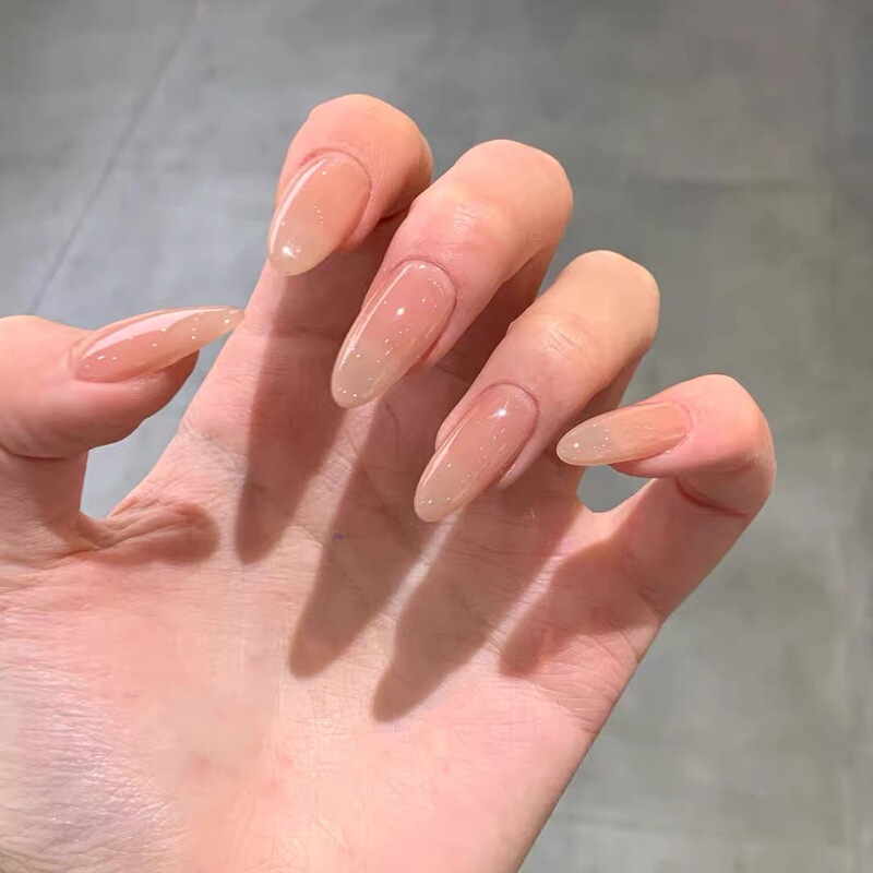Kanroji Handmade Wearable Nails Pure Desire Short Nude Color Gradient Ice Transparent Finished Nail Patches Manicure Patches Fake Nail Patches Kanroji Handmade Wearable Nails Pure Desire Short Nude Color Gradient Ice Transparent Finished Nail Patches Manicure Patches Fake Nail Patches