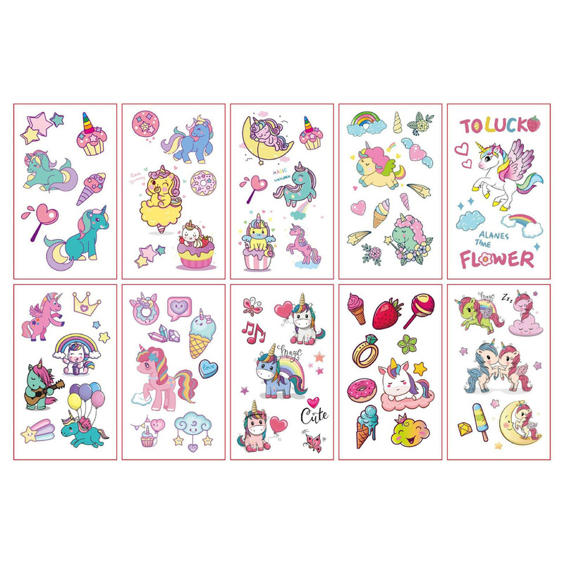 Source Factory Tattoo Stickers Custom Wholesale Children's Cartoon Facial Tattoo Stickers Princess Butterfly Unicorn Stickers Source Factory Tattoo Stickers Custom Wholesale Children's Cartoon Facial Tattoo Stickers Princess Butterfly Unicorn Stickers