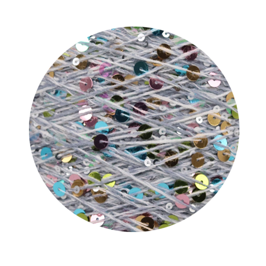 50g algodón lentejuelas hilo 3mm + 6mm peinado tamaño de lujo lentejuelas mano hilo tejer precio al por mayor