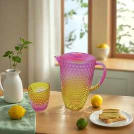 冷水壶水杯套装简约家用大容量泡茶壶高颜值水具塑料喝水杯水壶