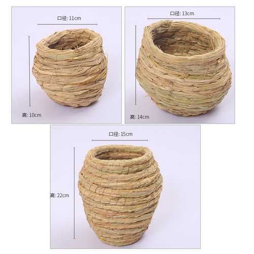 Wicker Bird Cage Pet Parrot Wicker Dove House Wicker Wicker Pet Bed Outdoor Outdoor Bird Nest Parrot Cotton Nest