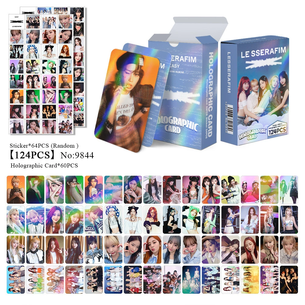 New Model Exclusively for Foreign Trade: 124 Holographic Cards, Total Chain Gidle Str Bptwice Celebrity Merchandise Lomo Small Cards