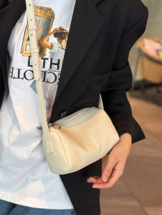 Leather pillow, one-shoulder bag, small bag, underarm bag, shoulder bag, cowhide