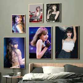 著名女团L-isa油画厂家批发来图打印油画布外贸入仓货源速卖通