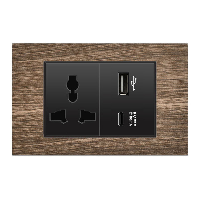 Universal three-hole +1/2(usb + type-c)