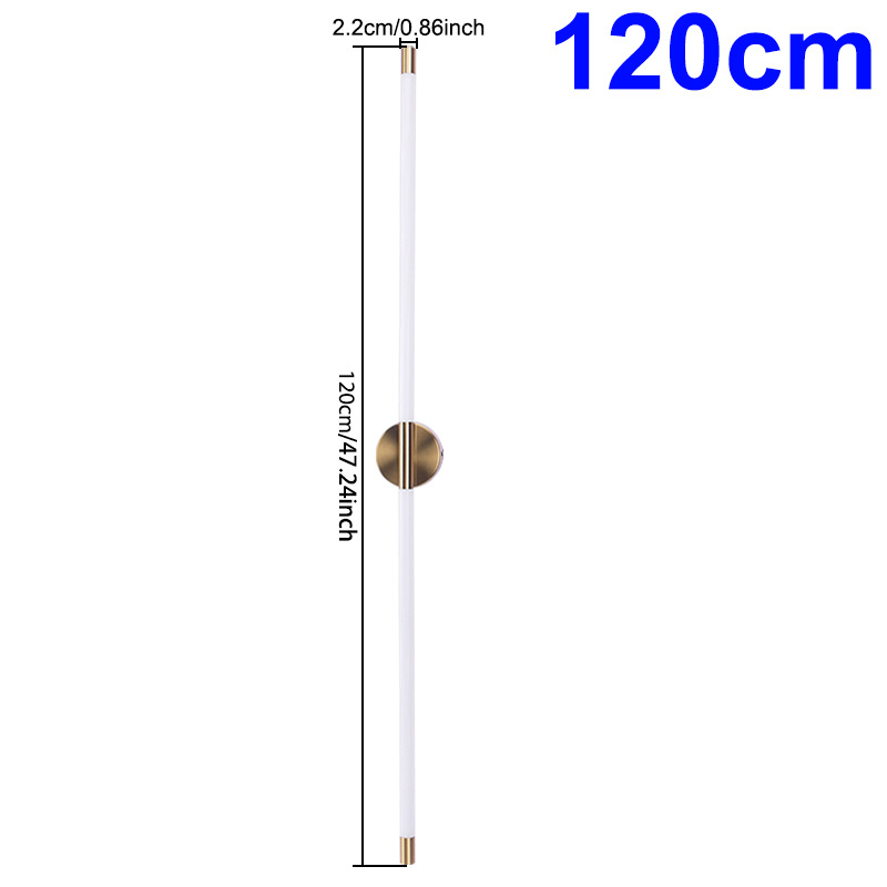 lámpara de pared empaquetado acrílico pasillo lujoso oro decoración escalera atmósfera de fondo pared pasillo larga lámpara de pared