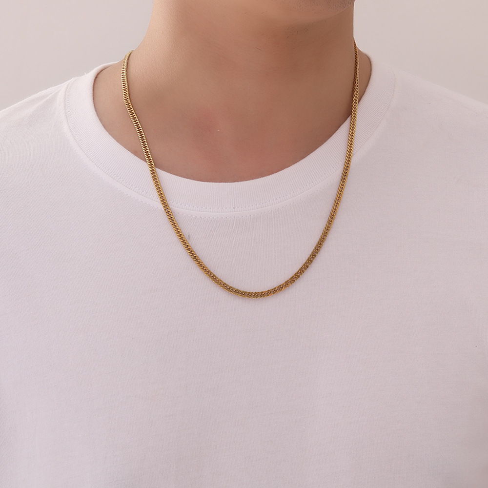 Fashion Solid Color Stainless Steel Plating Necklace 1 Piece