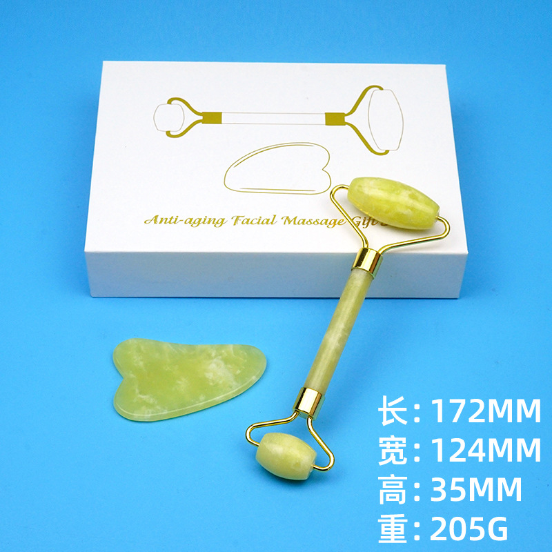 Fábrica al por mayor salón de belleza cuerpo entero espalda raspado masaje cara ojo Jade rodillo raspado tablero combinación traje