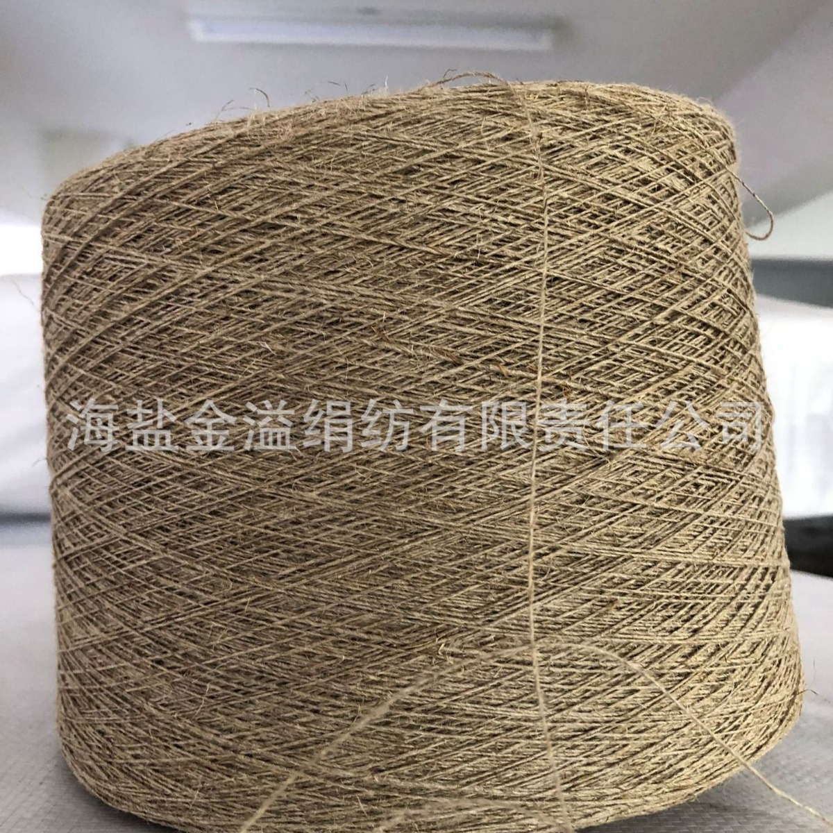 供应原色亚麻纱 麻纱线 雨露原色亚麻纱  干纺 纯亚麻纱5公支单股