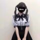Sweetheart Encounters Dark Mine Series Production Girl's Three-color Shoulder Shirt High Waist Skirt Two-piece suit