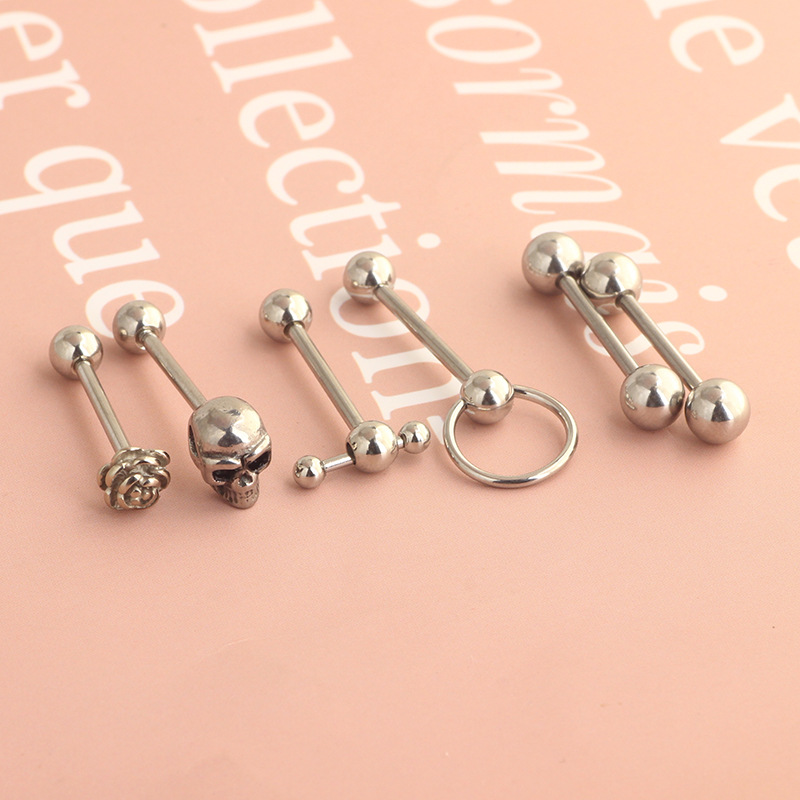 16G labret stud size and finish detail