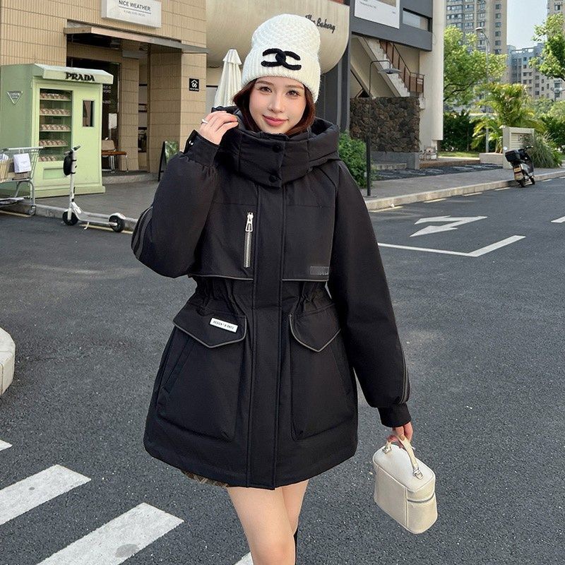 Modas de cintura para superar la ropa de invierno femenina 2025 nuevo estilo de este año herramientas y chaqueta de terciopelo