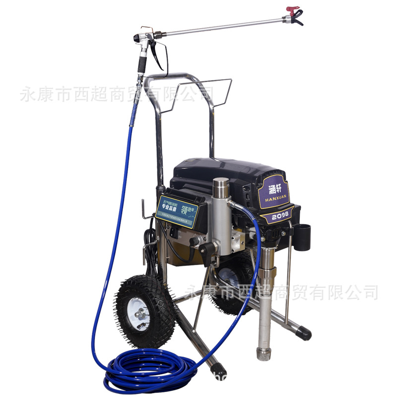 Hanxuan gran máquina de pulverización sin aire eléctrica de alta presión pulverización de pintura de látex pulverización de pintura de émbolo eléctrico pulverización de masilla de pintura
