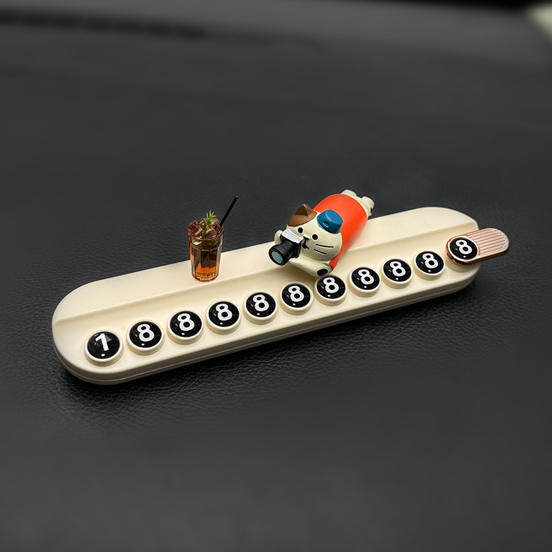Tarjeta de teléfono móvil de coche, placa de estacionamiento, placa de matrícula temporal de coche, placa de matrícula de coche creativa, decoración de serie
