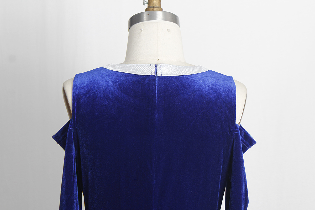 Women Clothing Spring Summer Slim Fit Off Shoulder Evening Dress