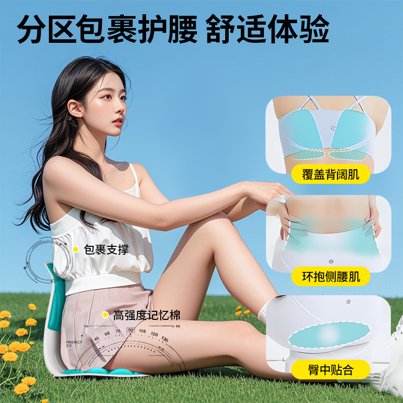 Sifeqi camping picnic silla especial al aire libre asiento respaldo picnic soporte lumbar portátil cojín ergonómico