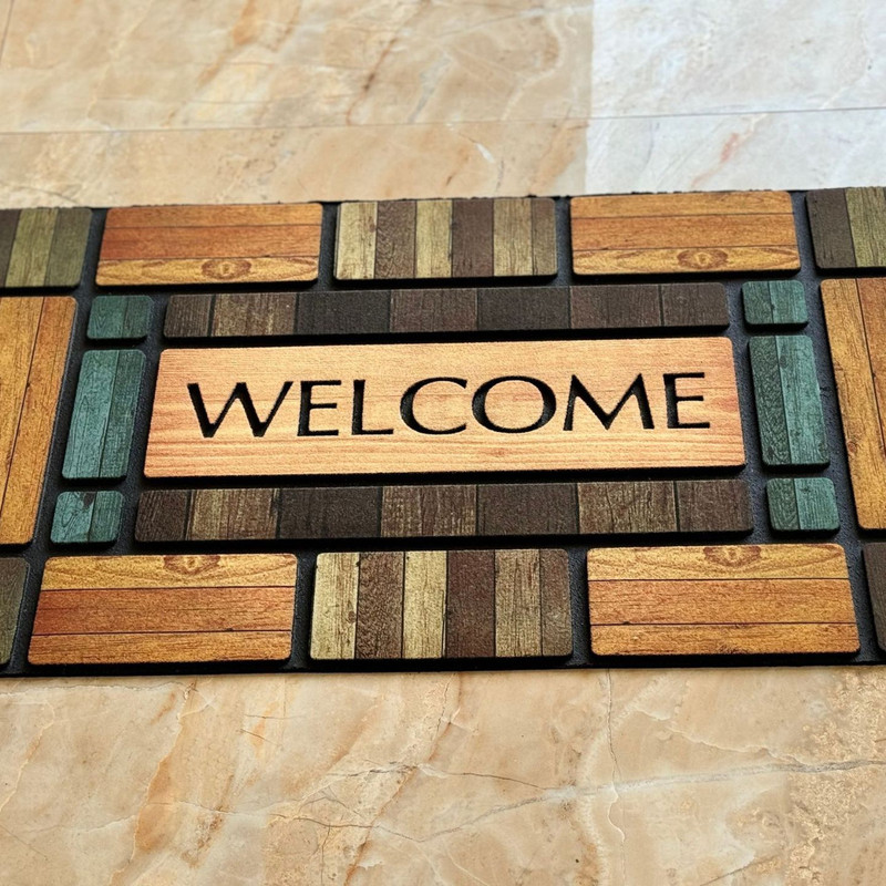 Amazon Odorless Mold Printed Door Mats, Floor Mats, Carpets, Customized Natural Rubber Foot Mats, Coconut Palm Mats