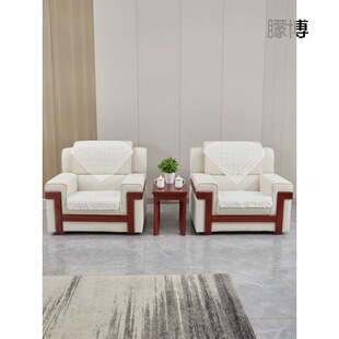 MB领导会议沙发贵宾接待会客区沙发单人位商务洽谈实木布艺办公沙-阿里巴巴