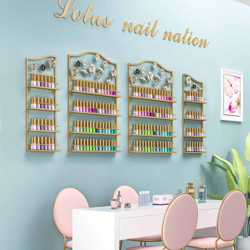 简约ins风网红美甲架子壁挂墙上置物架指甲油架甲油胶货架展示架