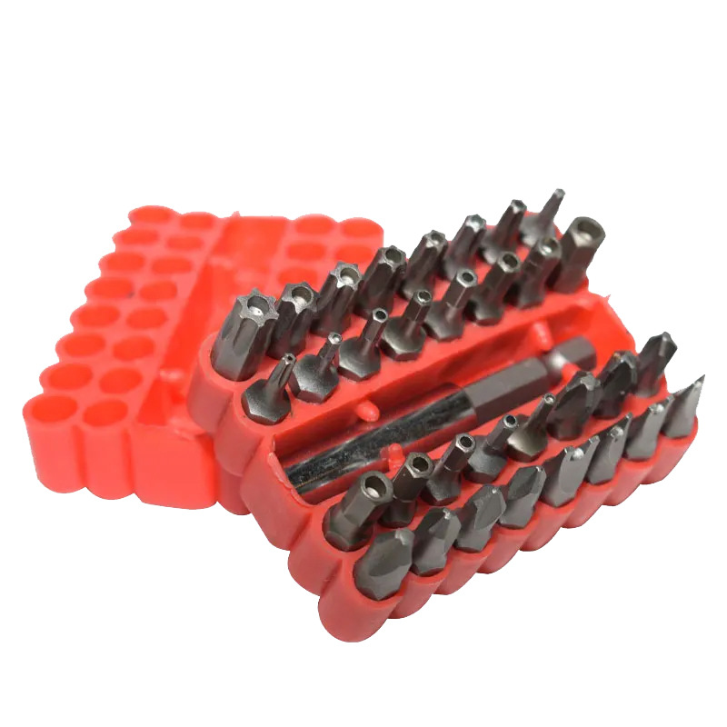Juego de 33 piezas de cabeza de lote sólido, destornillador hexagonal de una cruz, cabezal de lote magnético fuerte, juego de cabeza de hilado de precisión