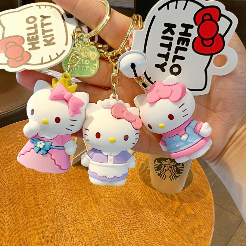 サンリオの着せ替え日記アニメのキーホルダーがかわいいkt猫の公の子のカバンのストラップの女の子のアクセサリー|undefined