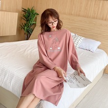 25新款秋冬大码德绒睡裙宽松200斤胖mm睡衣加肥加大外穿家居服女