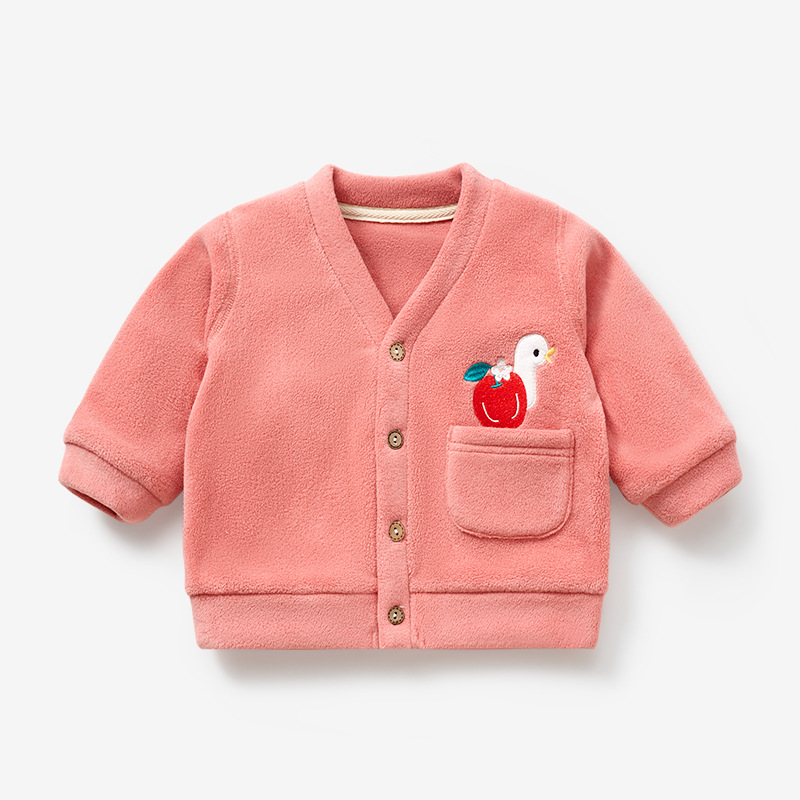 Abrigo de bebé Primavera, otoño e invierno abrigo forrado de lana para niños y niñas desgaste exterior cálido estilo occidental ropa bebé ropa de otoño