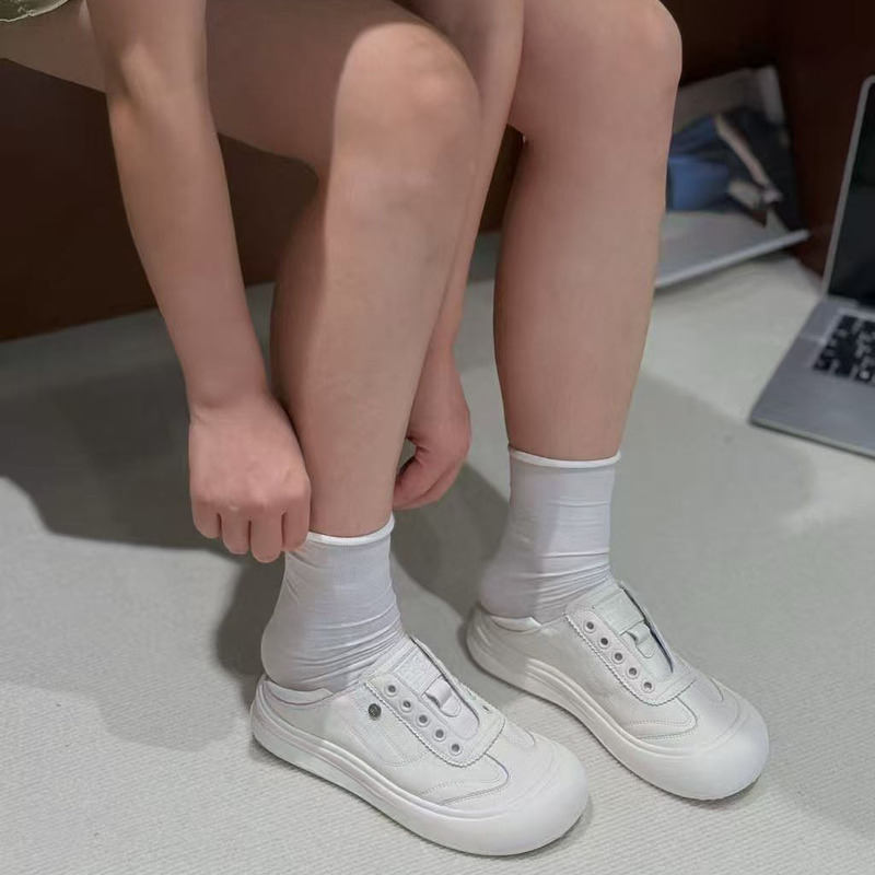 平底百搭小白鞋女2025新款早秋款女款爆款软底防滑轻便不累脚板鞋|undefined