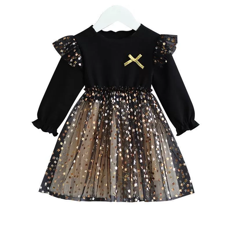 Autumn dress girl's, girl's skirt, small princess costume, Korean style, tutu skirt, western style