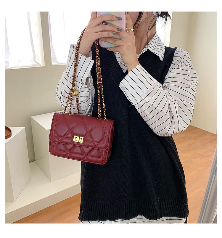 High quality, bags this year, 2024 new trendy and trendy, niche design, ins chain black crossbody bag for women_voghion.com