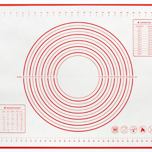 Tapete para amasar de silicona de grado alimenticio, personalizable y grueso, tapete antideslizante para masa para hornear en la cocina del hogar, tabla de cortar grande.