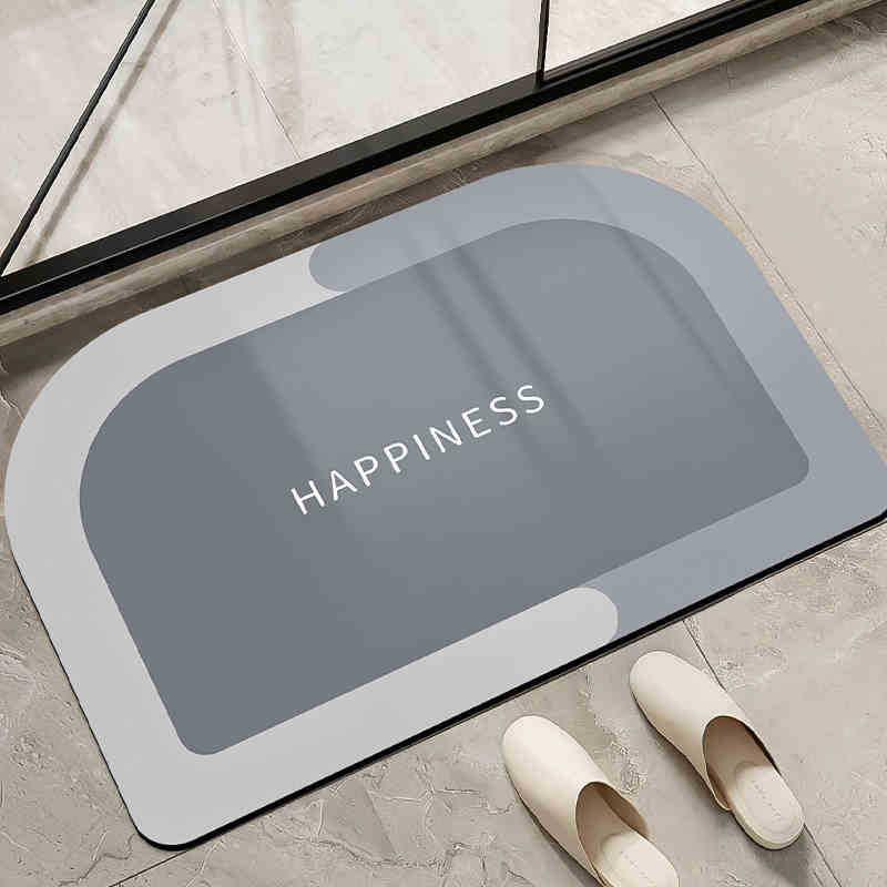 Moderno simple alfombra de barro de diatomeas color sólido absorción de agua alfombra de suelo de secado rápido inodoro antideslizante fácil de cuidar alfombra de pies