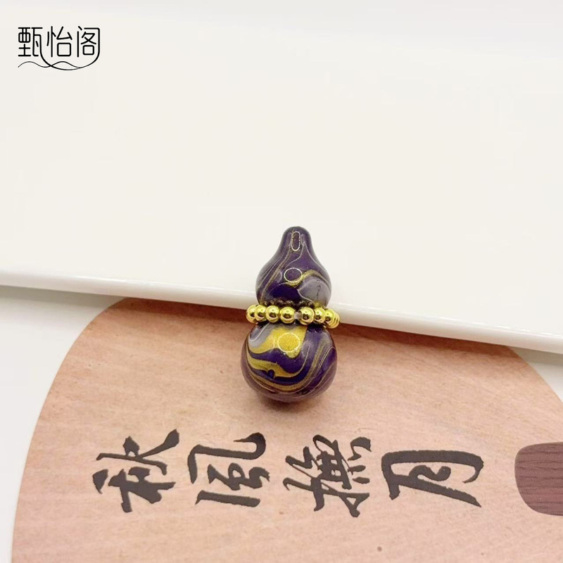 油画大漆葫芦金珠跑环腰线飘漆葫芦吊坠挂饰文玩配饰配件diy饰品|undefined