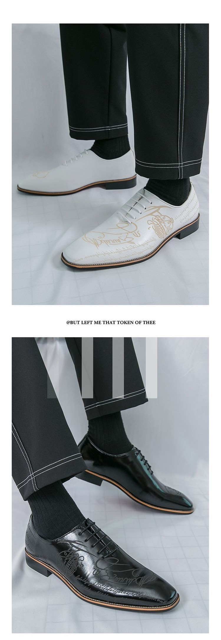 ShoeVault Nouvelles chaussures de ville et de mariage en cuir imprimé tendance et décontracté, style britannique, pointues, derby sculpté, pour hommes_voghion.com