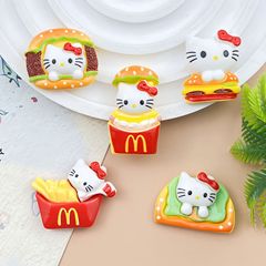 可爱薯条小猫树脂配件饰品手工diy手机壳钥匙扣冰箱贴发夹饰品材