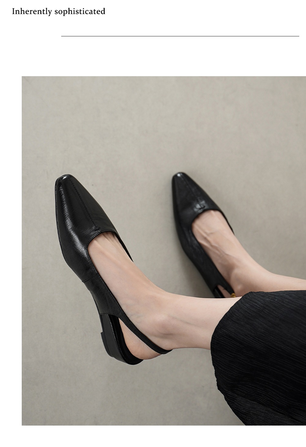 Sandal nữ da cừu mũi nhọn quai chữ V đế bệt — màu nâu chi tiết 9