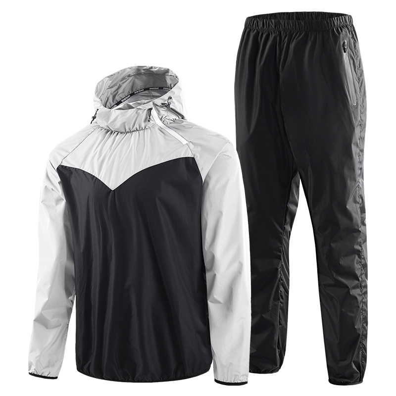Europa y Estados Unidos hombres transfronterizos running bully trajes de entrenamiento de fitness camisas deportivas casuales sueltas dos piezas set de abrigo