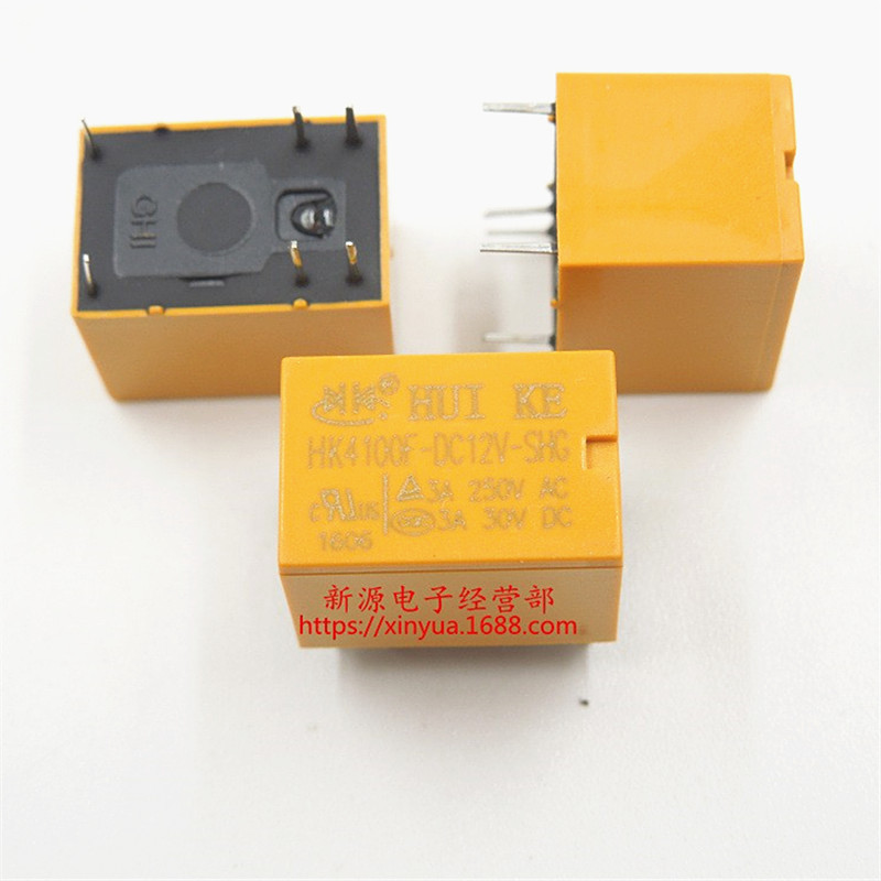 全新 汇科继电器 HK4100F-DC12V-SHG 3A6脚 4100-5VDC 继电器 12V