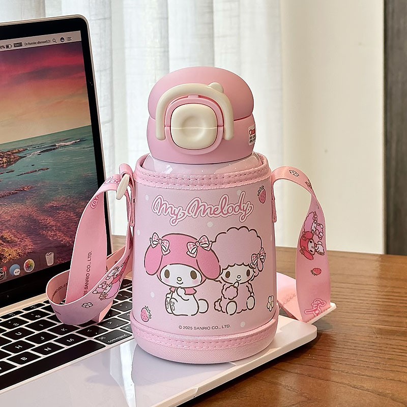 Sanrio Koolomi tazas de agua para niños niñas 316 tazas de agua de paja para estudiantes de primaria para ir a la escuela hervidor de agua nuevo