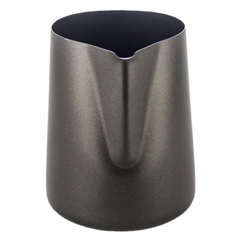 Taza de café de acero inoxidable, capuchino, desayuno, taza de leche hecha a mano, suministros de café, tanque de leche, jarra de leche transfronteriza