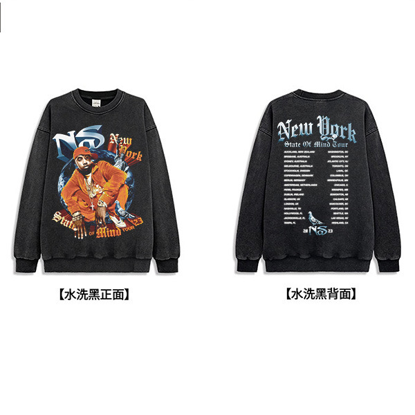 Nasirnas East Coast Rap Nasty Nas Hip Hop Rap Street Suelta Impresión T-Shirt Tops de mangas cortas