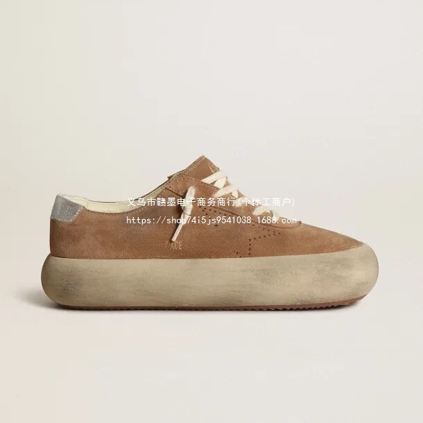 GG2026 Spring/Summer New Vintage Cowhide Distressed Casual Shoes for Men and Women, Full-Sole Thick-Soled Star Slippers