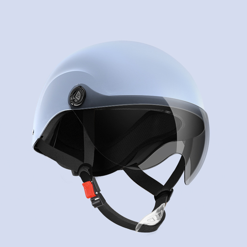 Nuevo casco estándar nacional para vehículos eléctricos, unisex, medio casco cortavientos, protección solar de verano, casco ligero de seguridad para vehículos eléctricos