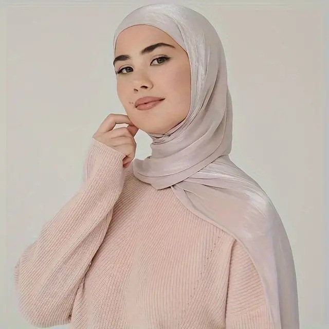 Foulard in seta satinata da donna crepe liscio sciarpa lucida_voghion.com