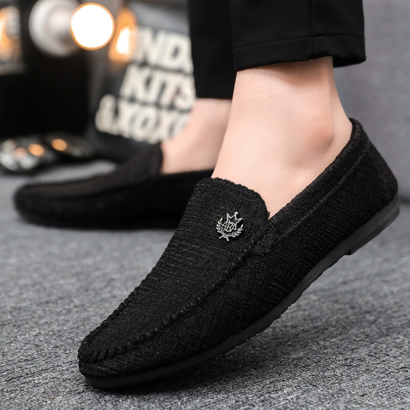 Противоскользящая работа ленивый новый простой мужской Lefu бобовая обувь мужская легкая студенческая тенденция мягкого дна