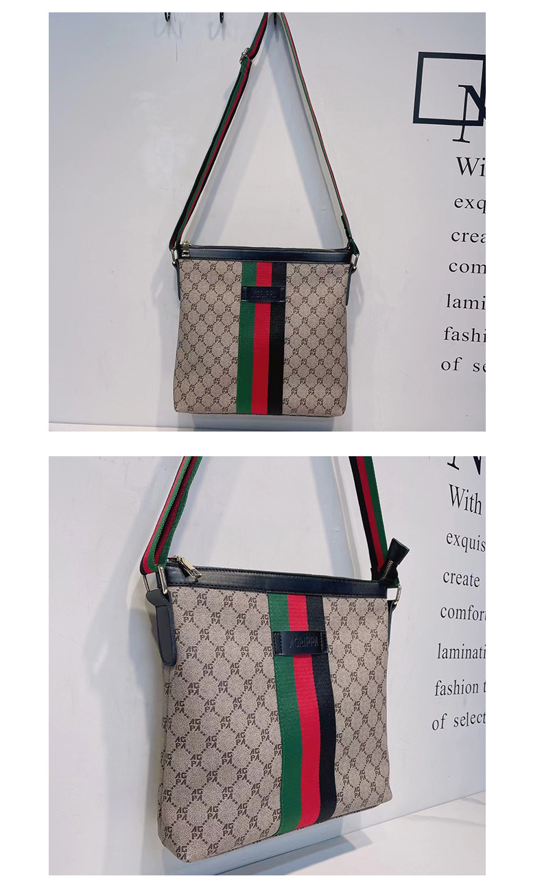 Trendy brand bag letter print women's crossbody bag large capacity shoulder bag fashionable commuter bag simple casual women's bag_voghion.com