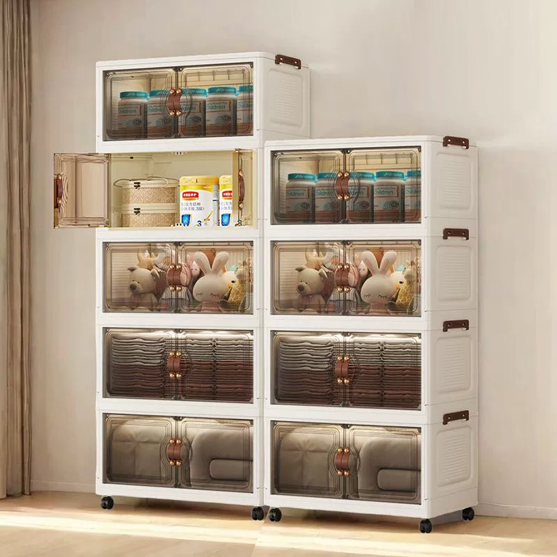 Складной шкаф для хранения без сборки, кухонная полка для хранения, напольный шкаф для игрушек, домашняя прикроватная полка для хранения, ящик для хранения