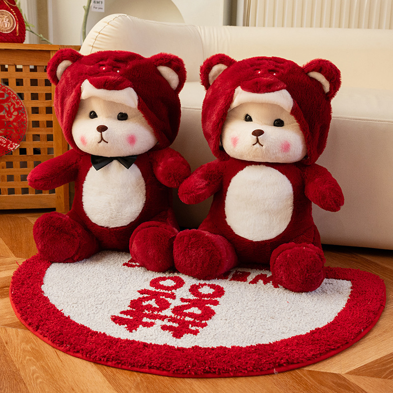 結婚式のベッド人形ペア中国の結婚式の人形クマ枕結婚式の部屋の装飾用品卸売|undefined