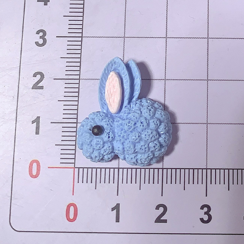 Nuevos dibujos animados de conejo orejas grandes diey accesorios de resina crema pegamento para el cabello adornos de cabello cuerda de cabello caja de teléfono móvil botones de zapatos parches hechos a mano